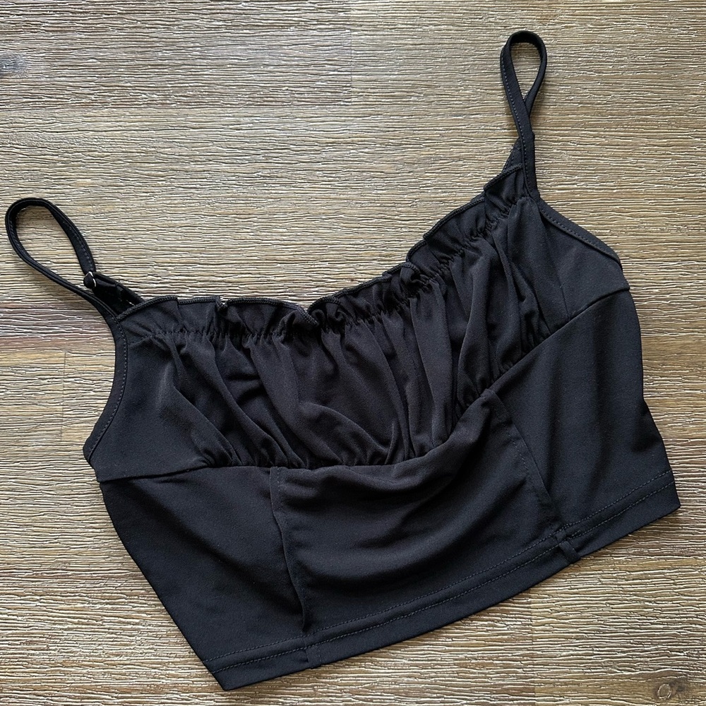 Cider Brand, Black Ruched Cami/Tank, size XS